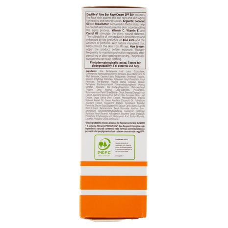 equilibra Aloe Crema Solare Viso Anti-Age 50? SPF Protezione Molto Alta 75 ml